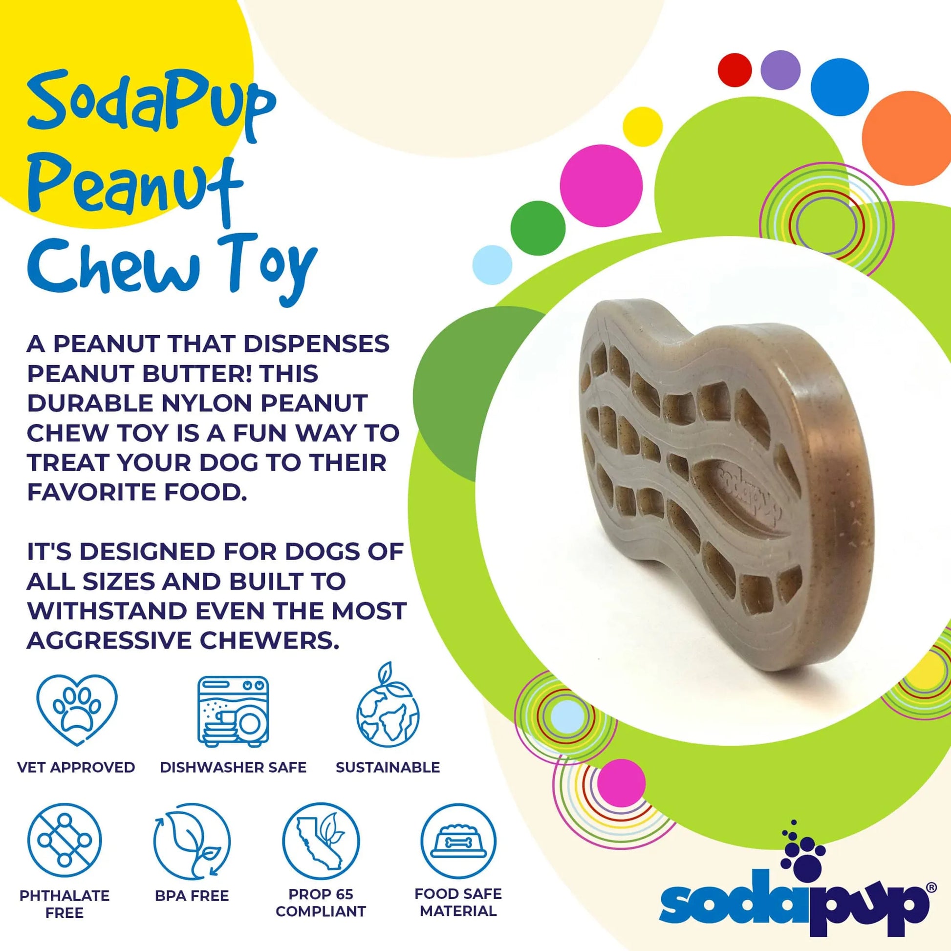 SP Peanut Ultra Durable Nylon Dog Chew Toy for Aggressive Chewers - Your Pet Connection