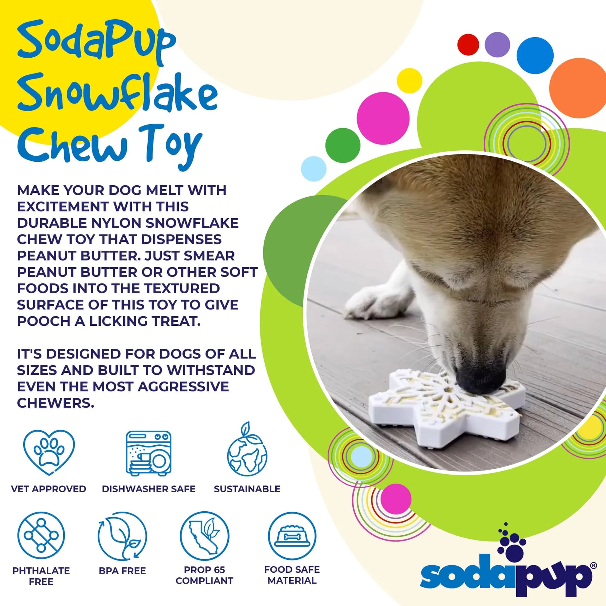 SP Snowflake Ultra Durable Nylon Dog Chew Toy for Aggressive Chewers - Your Pet Connection