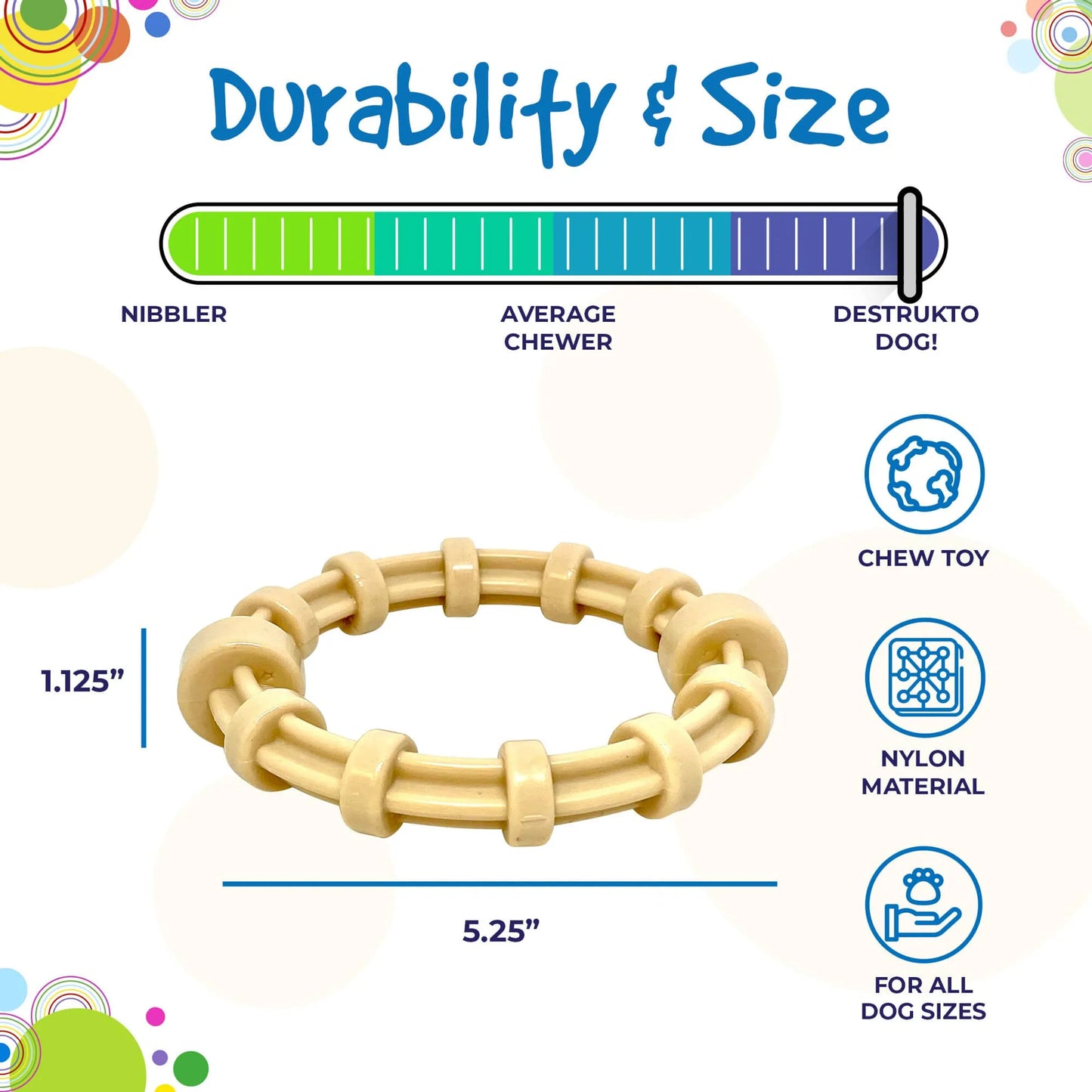 SP Honey Bone Chicken Flavored Teething Ring for Aggressive Chewers - Your Pet Connection