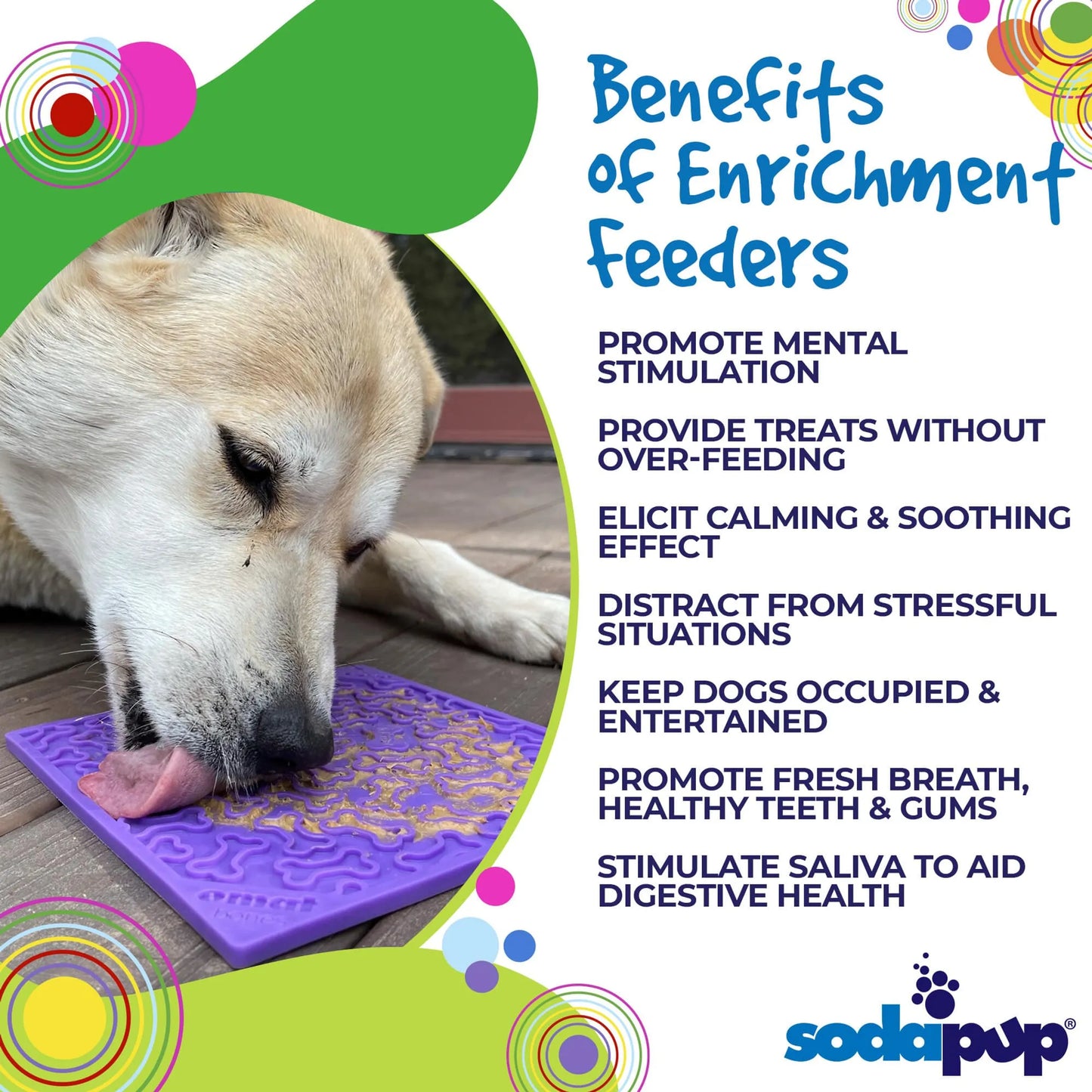SodaPup Lick Mat 8" for Dog Enrichment