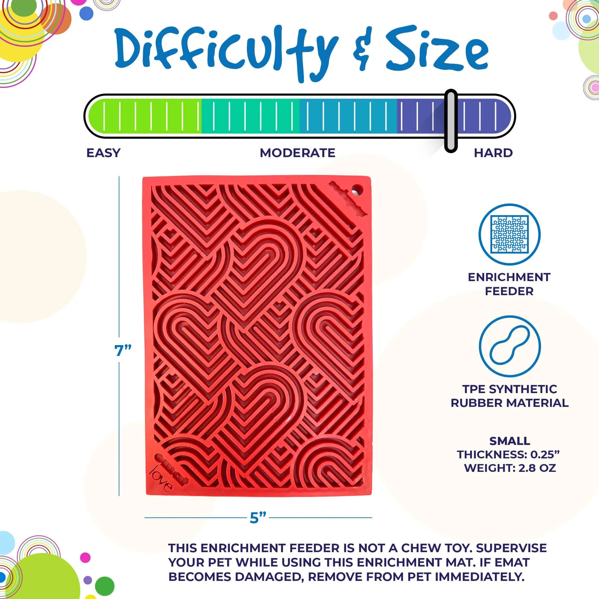 Heart Design "Love" eMat Enrichment Lick Mat - Your Pet Connection