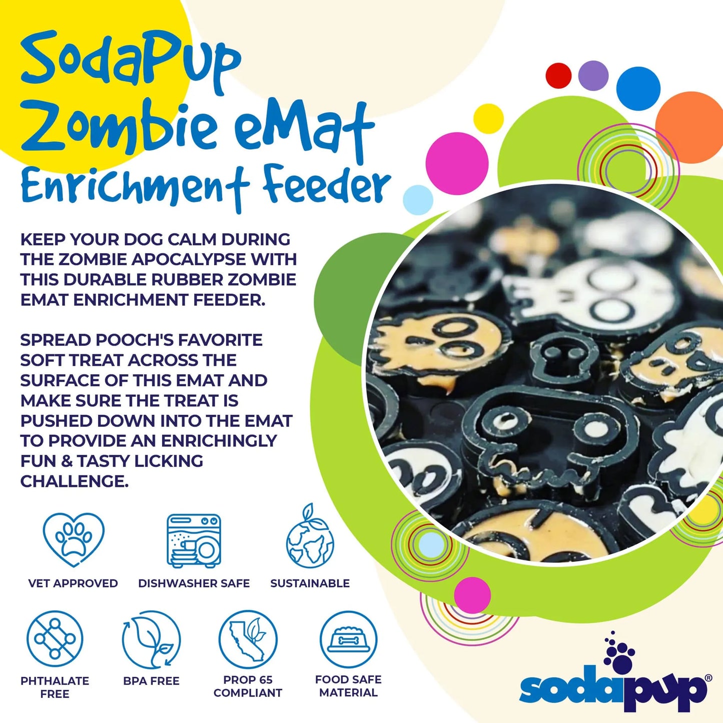 Zombie Design Emat Enrichment Lick Mat - Your Pet Connection