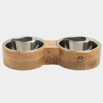 GF Pet Wood & Metal Feeder Double Diner - Your Pet Connection