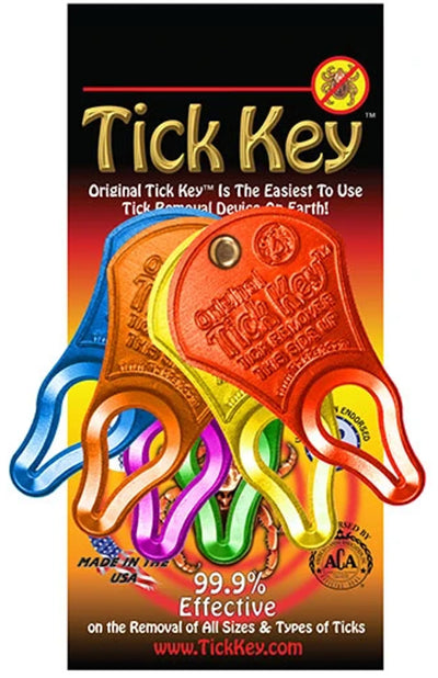 The Original Tick Key Tick Removal Device - Portable, Safe and Highly Effective Tick Removal Tool - Assorted Colors - Your Pet Connection