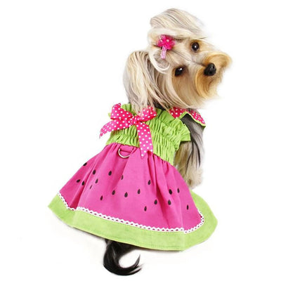 Juicy Watermelon Sundress with Large D-ring - Your Pet Connection
