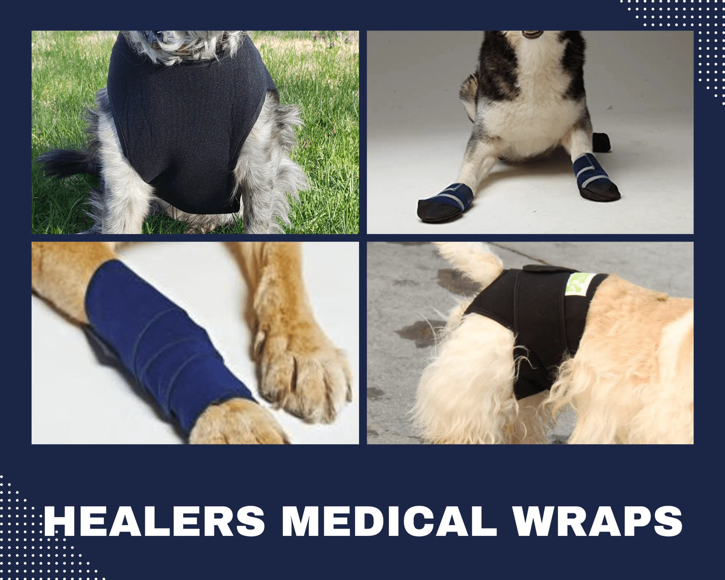 Healers Petcare Dog Leg Wraps 2 Inch Width