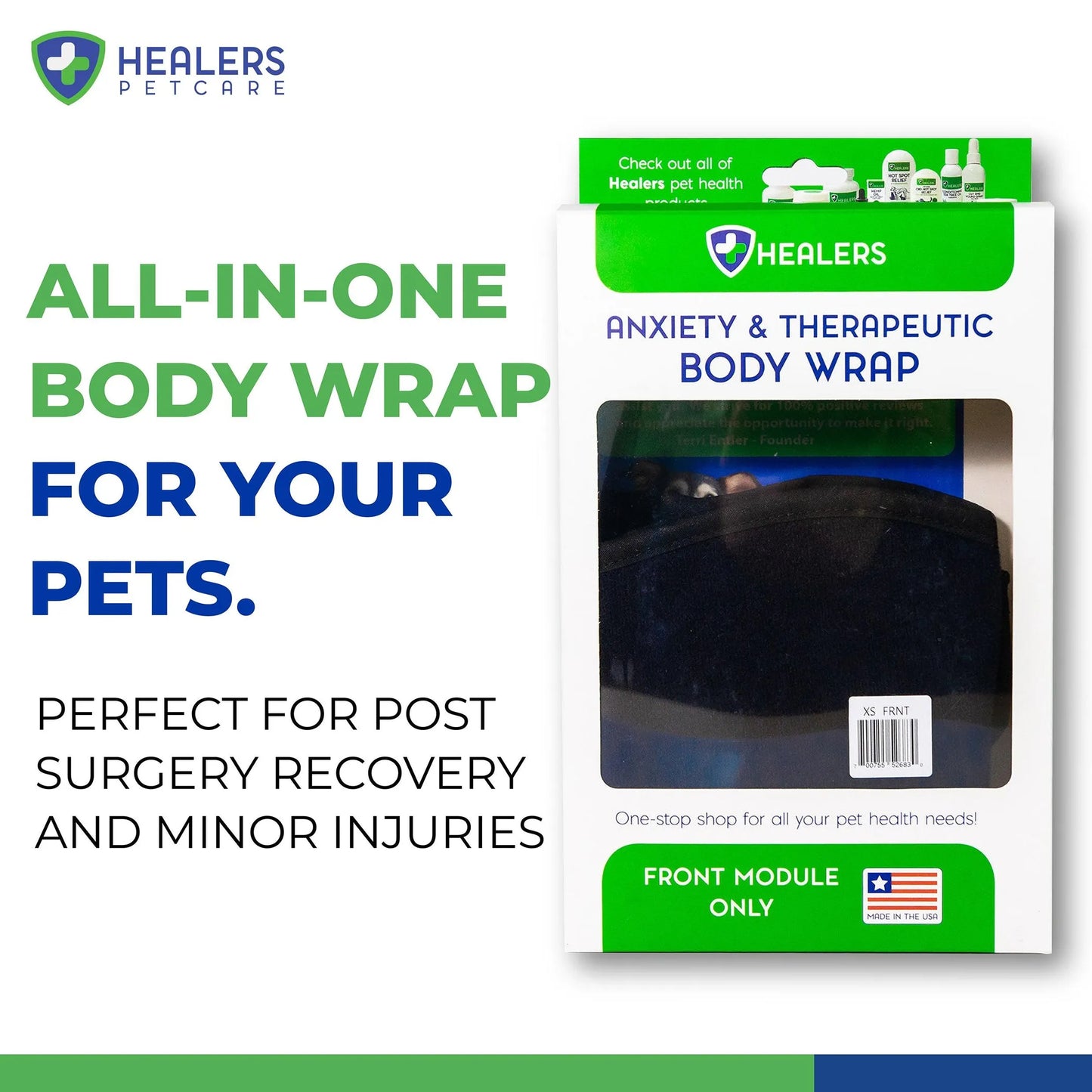 Healers Therapeutic & Anxiety Front Body Wrap - Your Pet Connection