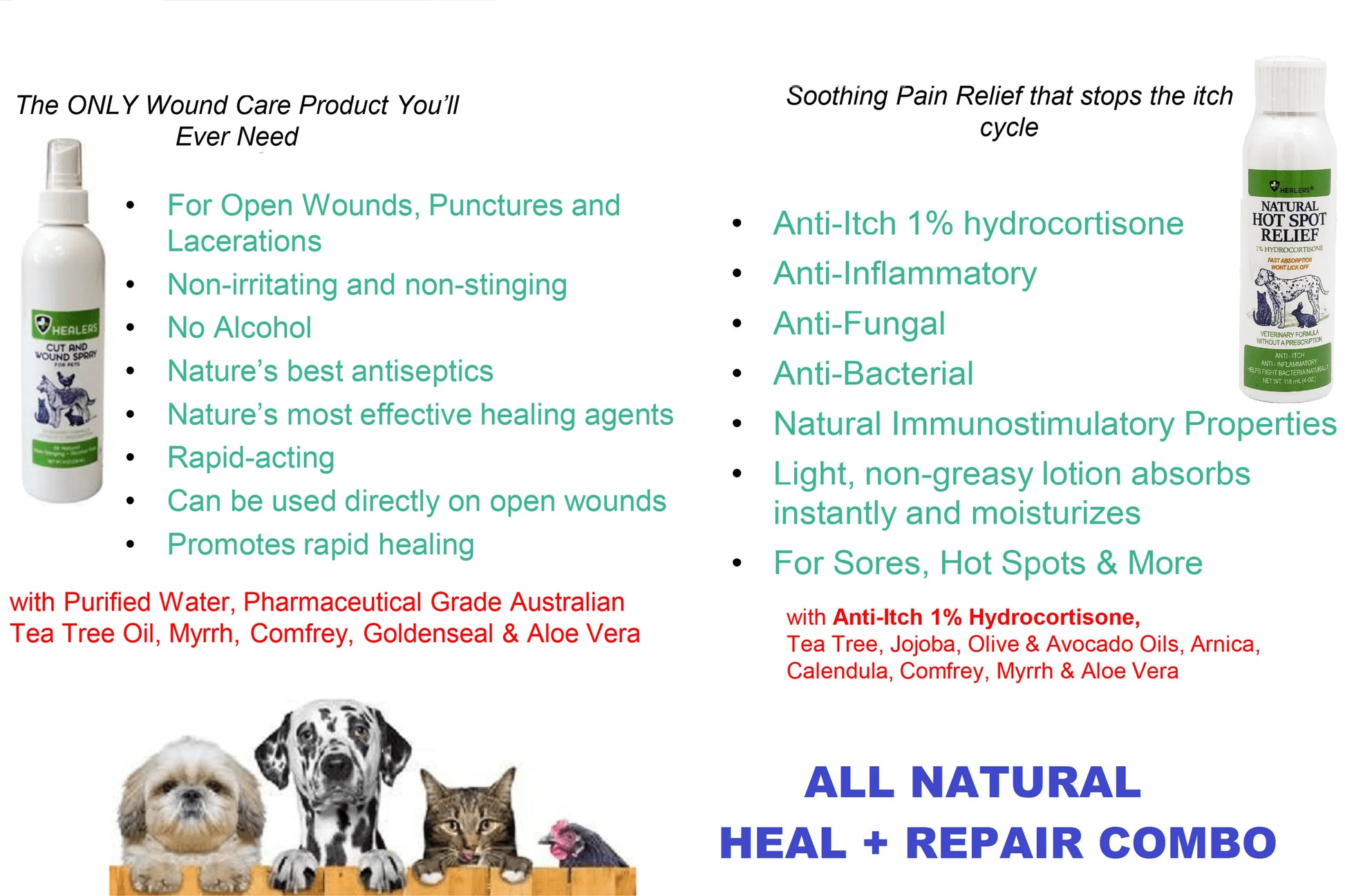 Healers Heal & Repair Kit - Your Pet Connection