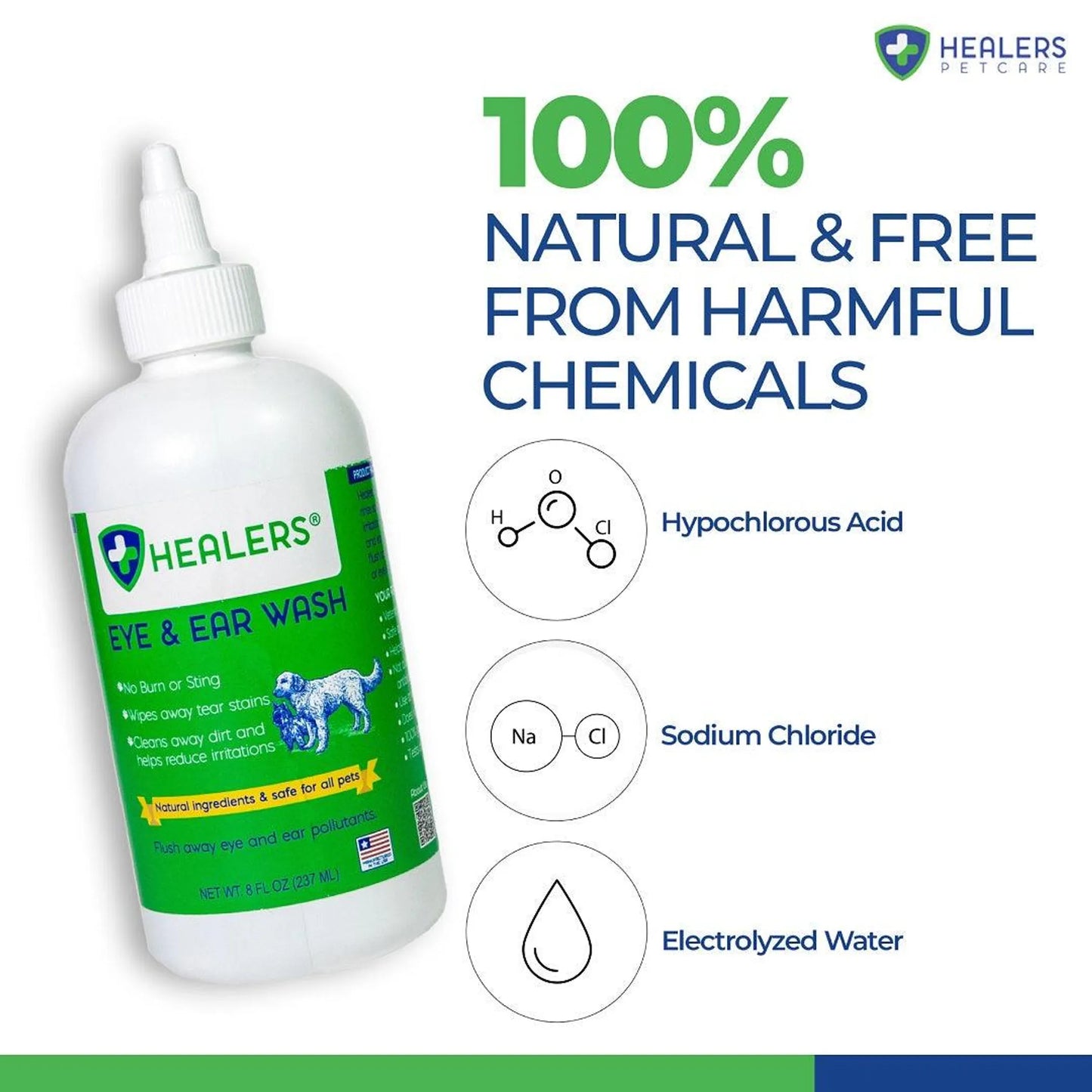 Healers Ear & Eye Wash Solution - Your Pet Connection