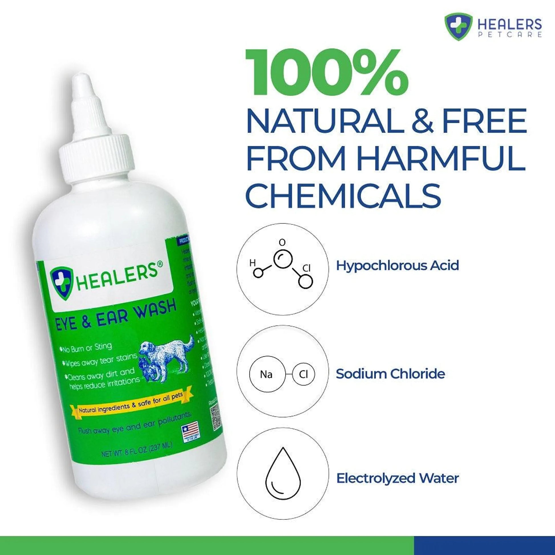Healers Ear & Eye Wash Solution - Your Pet Connection