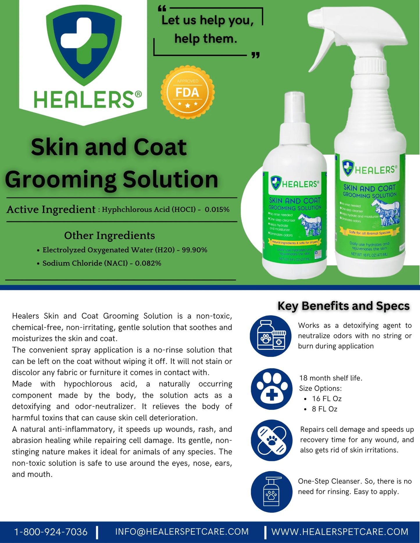 Healers Skin & Coat Grooming Solution - Your Pet Connection