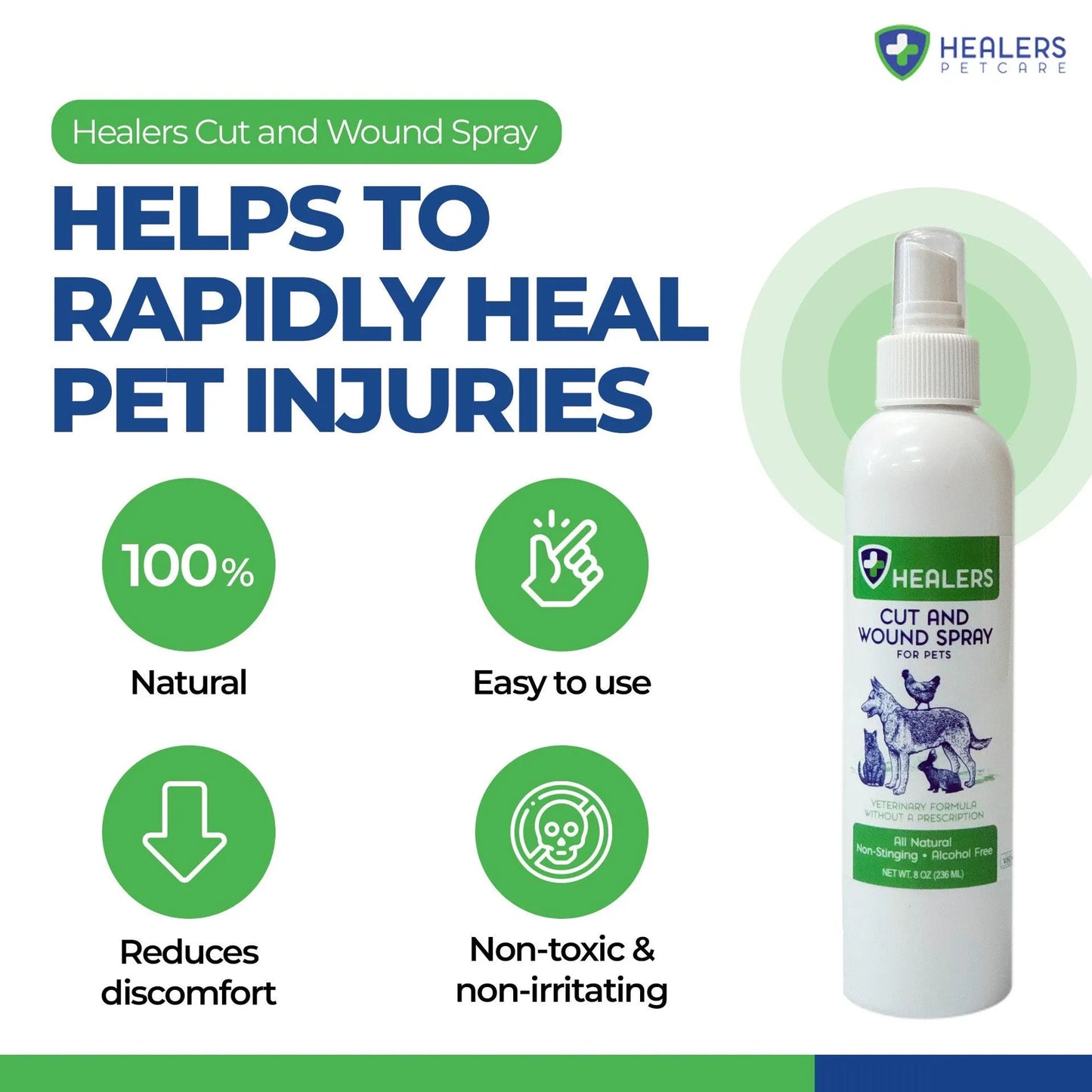 Healers Cut and Wound Spray For Pets - Your Pet Connection