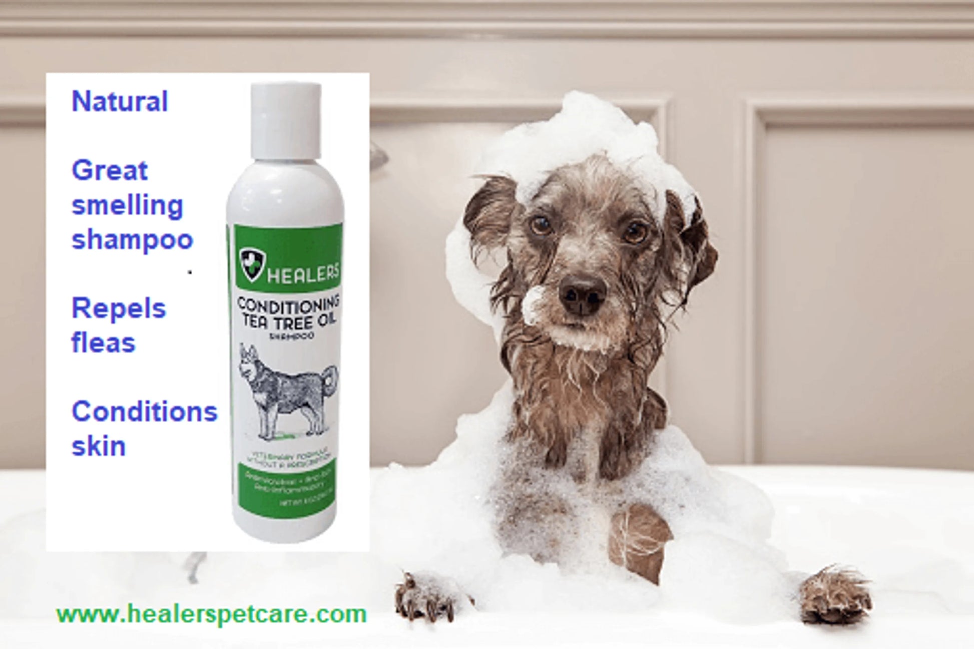 Healers Tea Tree Oil Conditioning Shampoo for Pets (8oz) - Your Pet Connection
