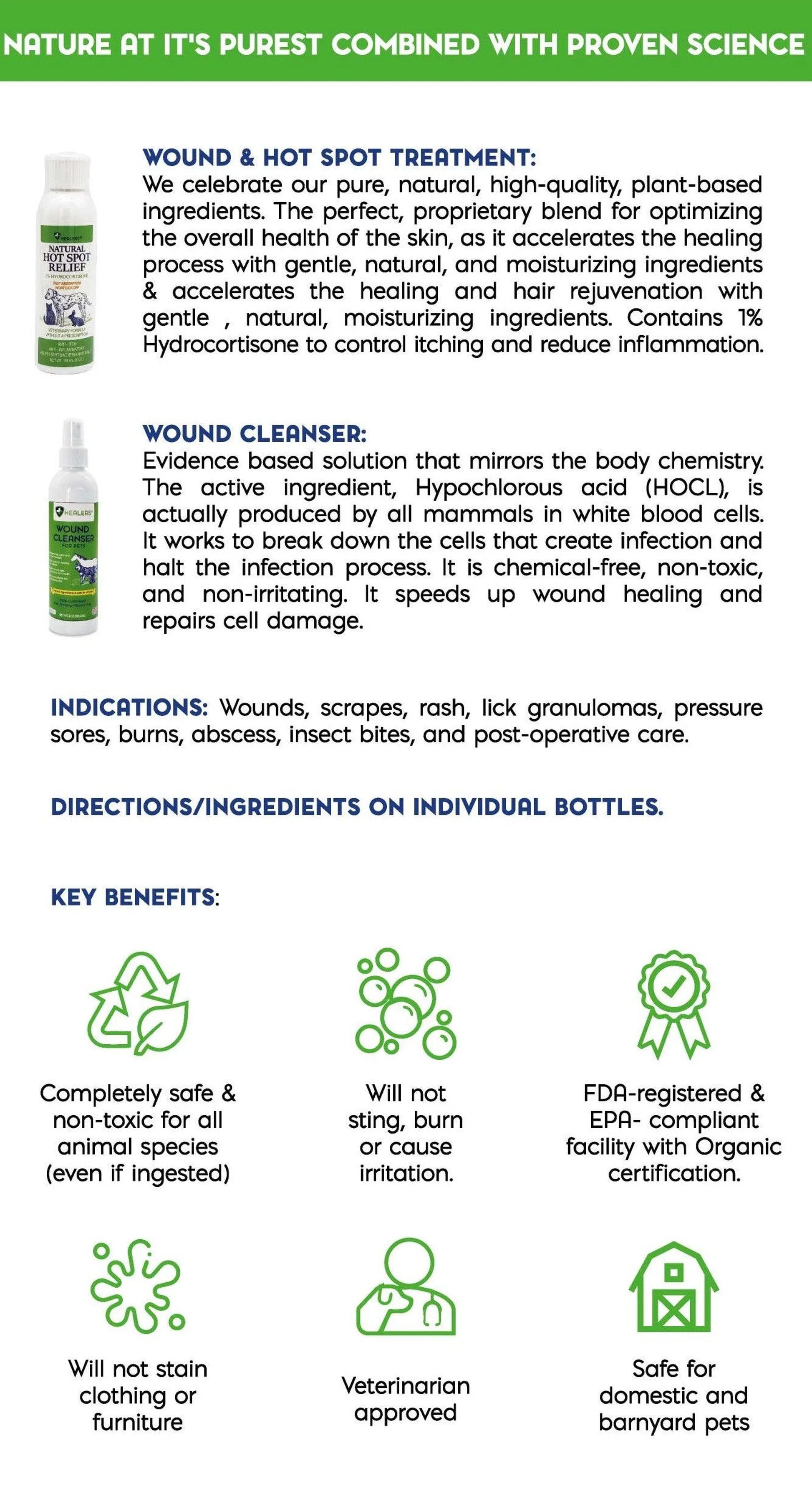 Natural Wound Cleanser and Skin Rejuvenation Combo - Your Pet Connection