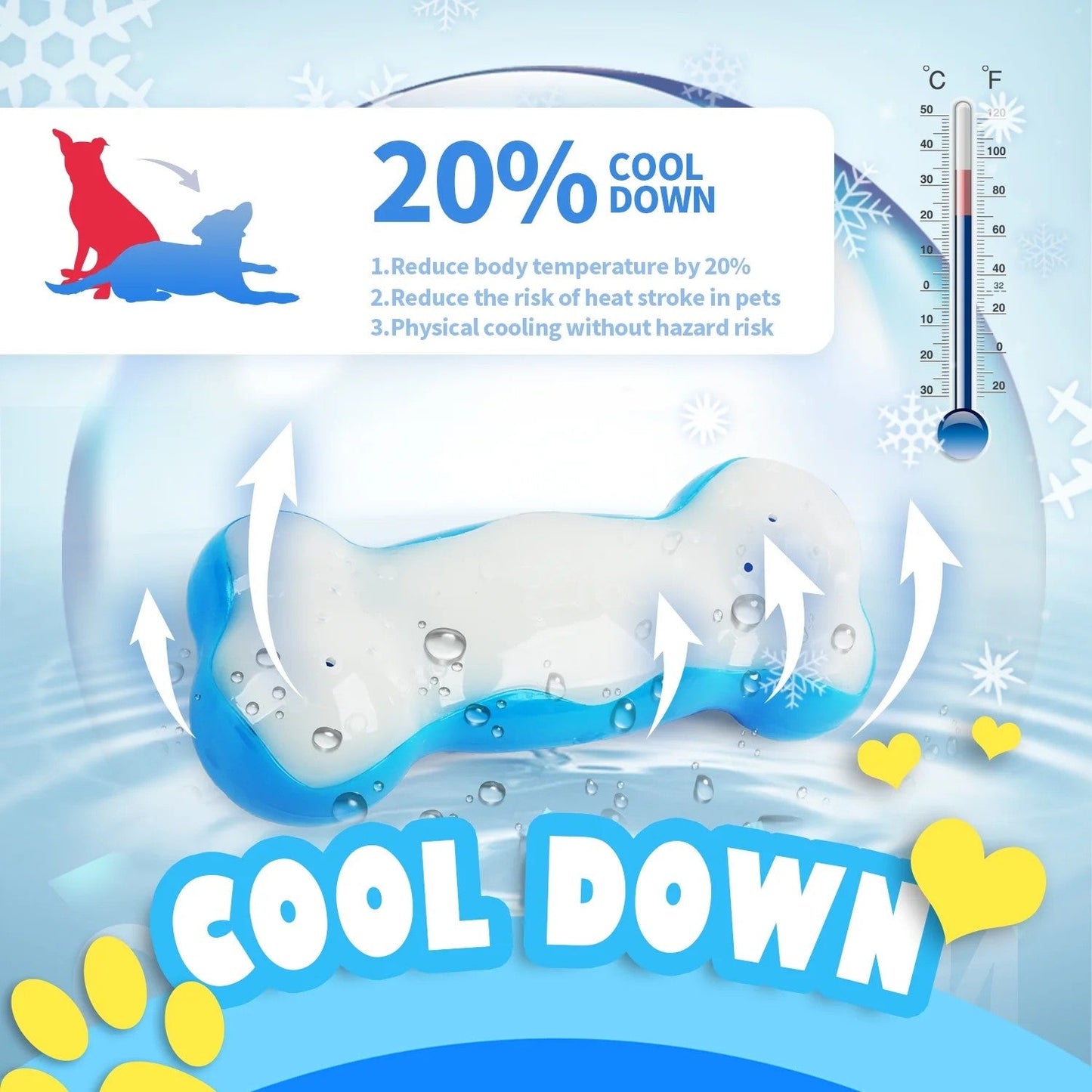 Chill Out - Bite Resistance Dog Cooling Chew Toy for Summer Ice Bone