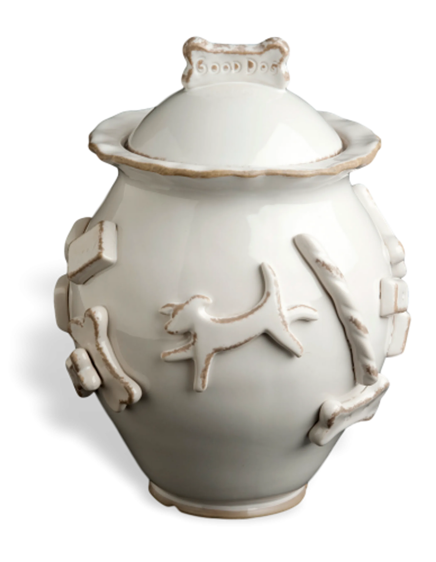 Carmel Ceramica Stylish Dog Treat Jars 7 1/2"
