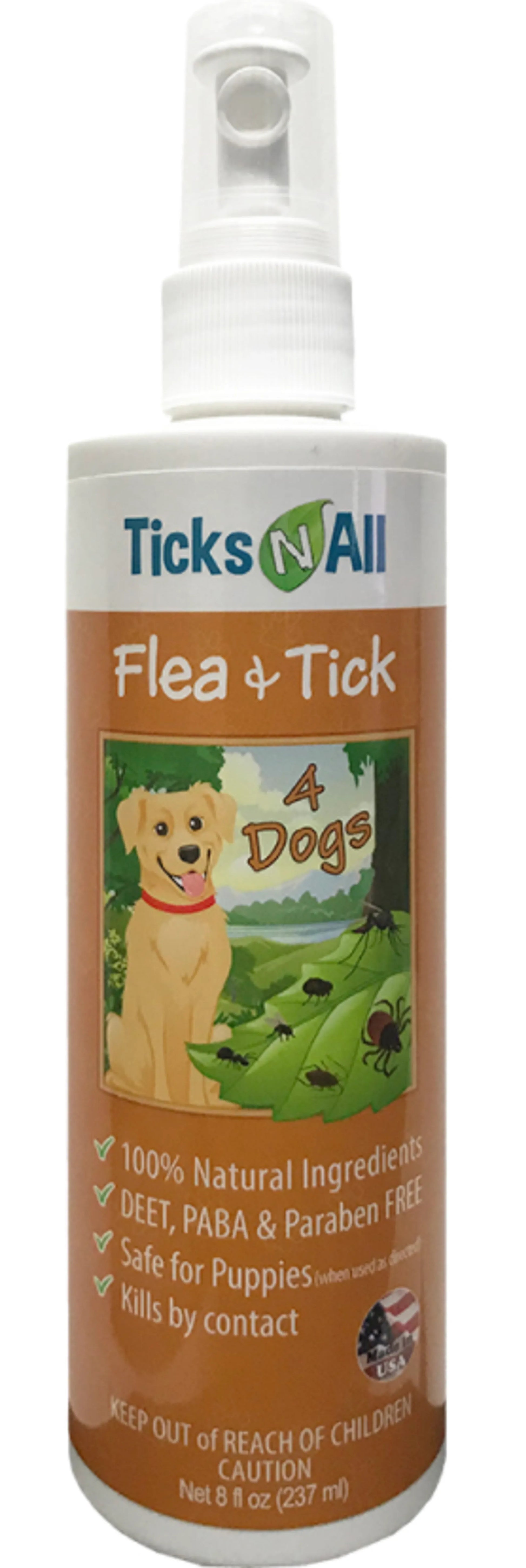 All Natural Flea & Tick 4 Dogs 8oz - Your Pet Connection