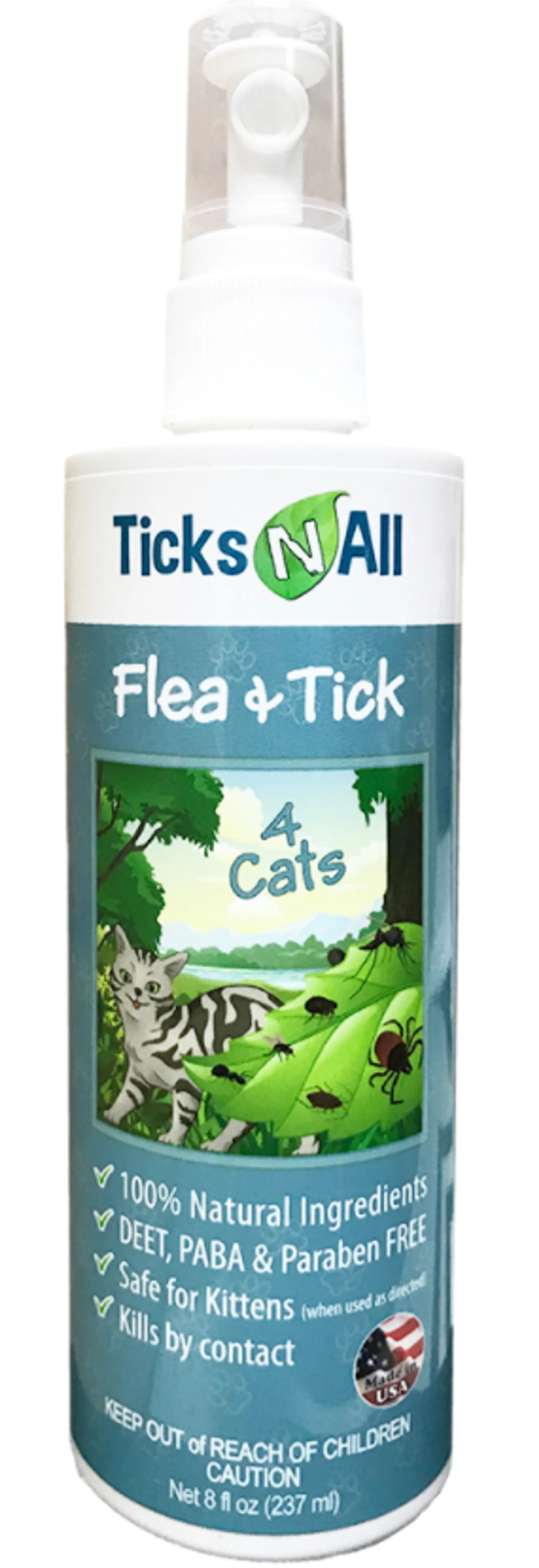All Natural Flea & Tick 4 Cats 8oz - Your Pet Connection