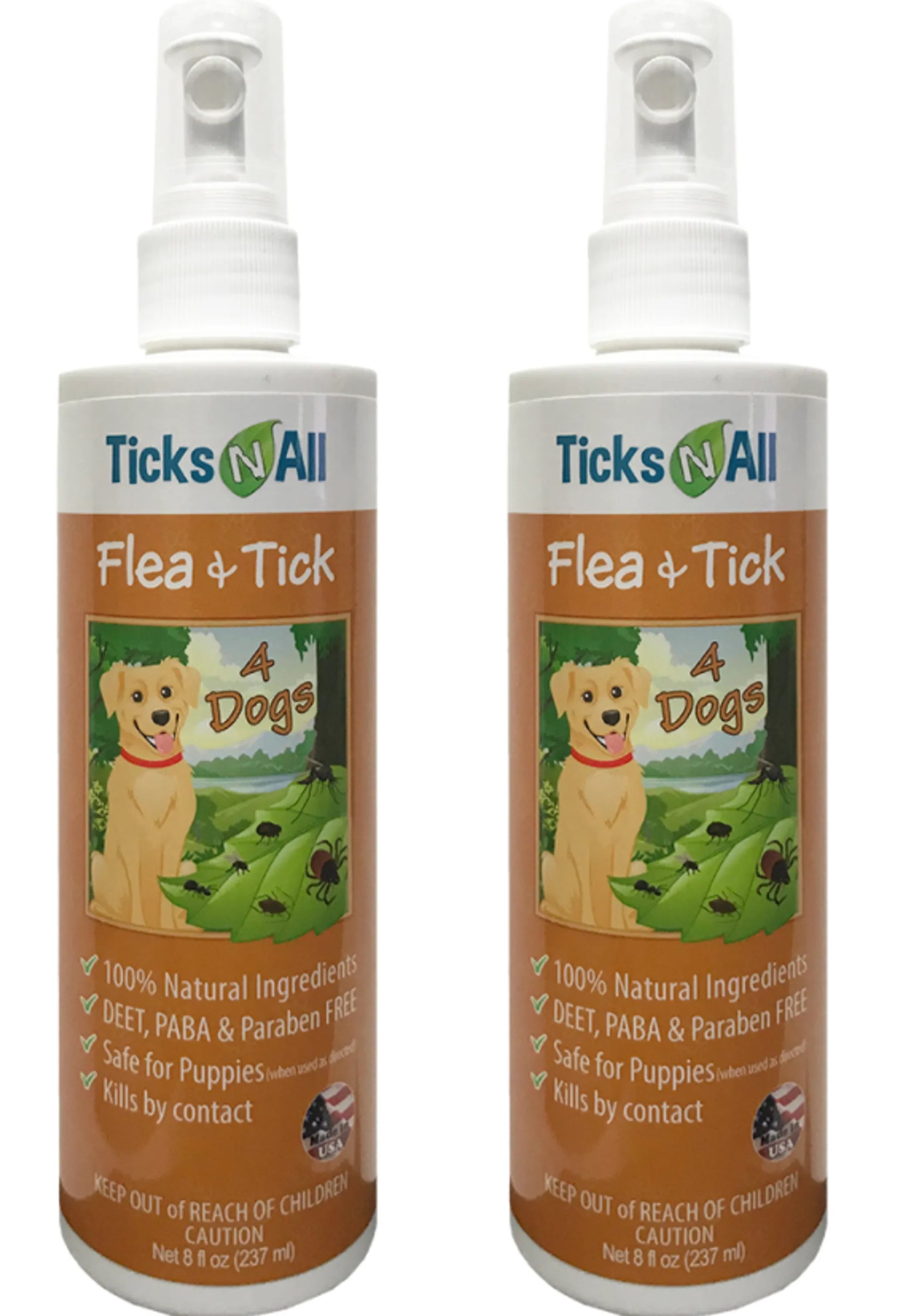 All Natural Flea & Tick 4 Dogs 8oz - Your Pet Connection