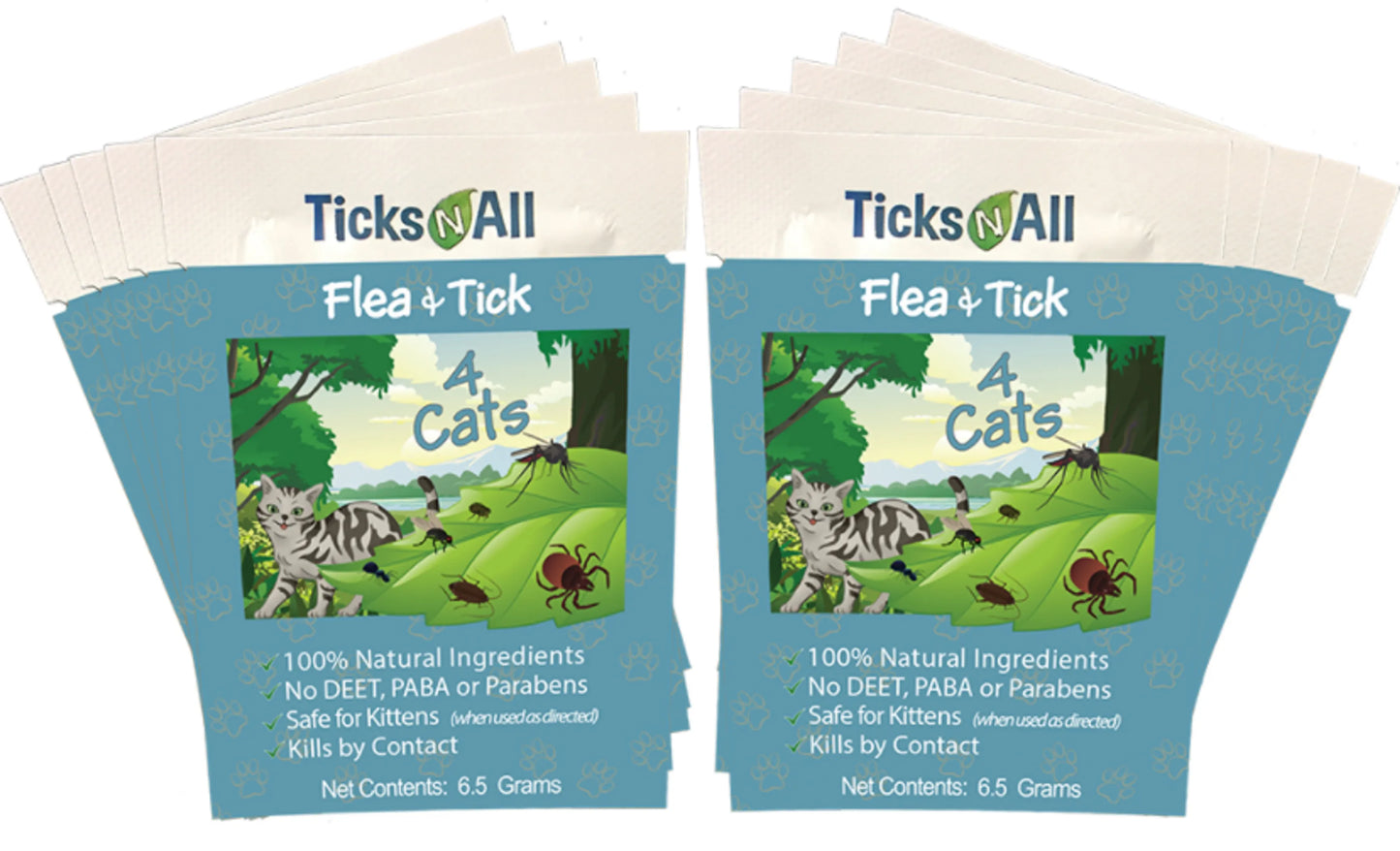 All Natural Flea and Tick Wipes 4 Cats (10 count.) - Your Pet Connection