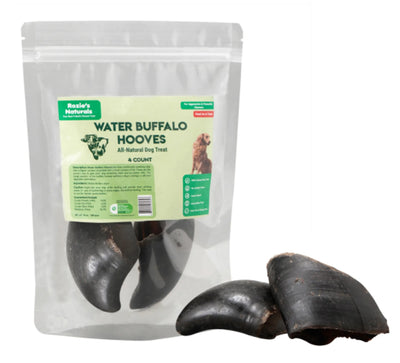 WATER BUFFALO HOOVES-100% Natural, High Protein, Long-Lasting, Grain-Free, Gluten-Free, Dog Dental Treat & Chews, 4 COUNT-10 oz - Your Pet Connection