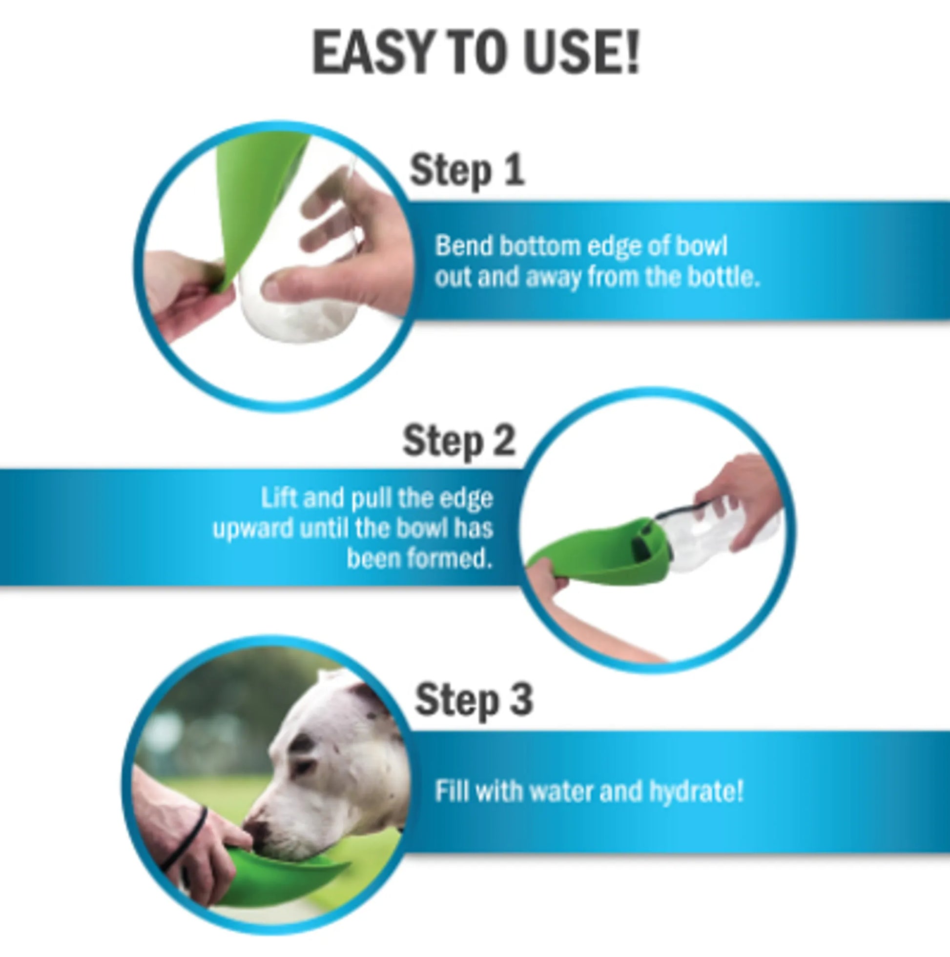 Fold-A-Bowl - Portable Pet Water Bottle and Bowl - Your Pet Connection