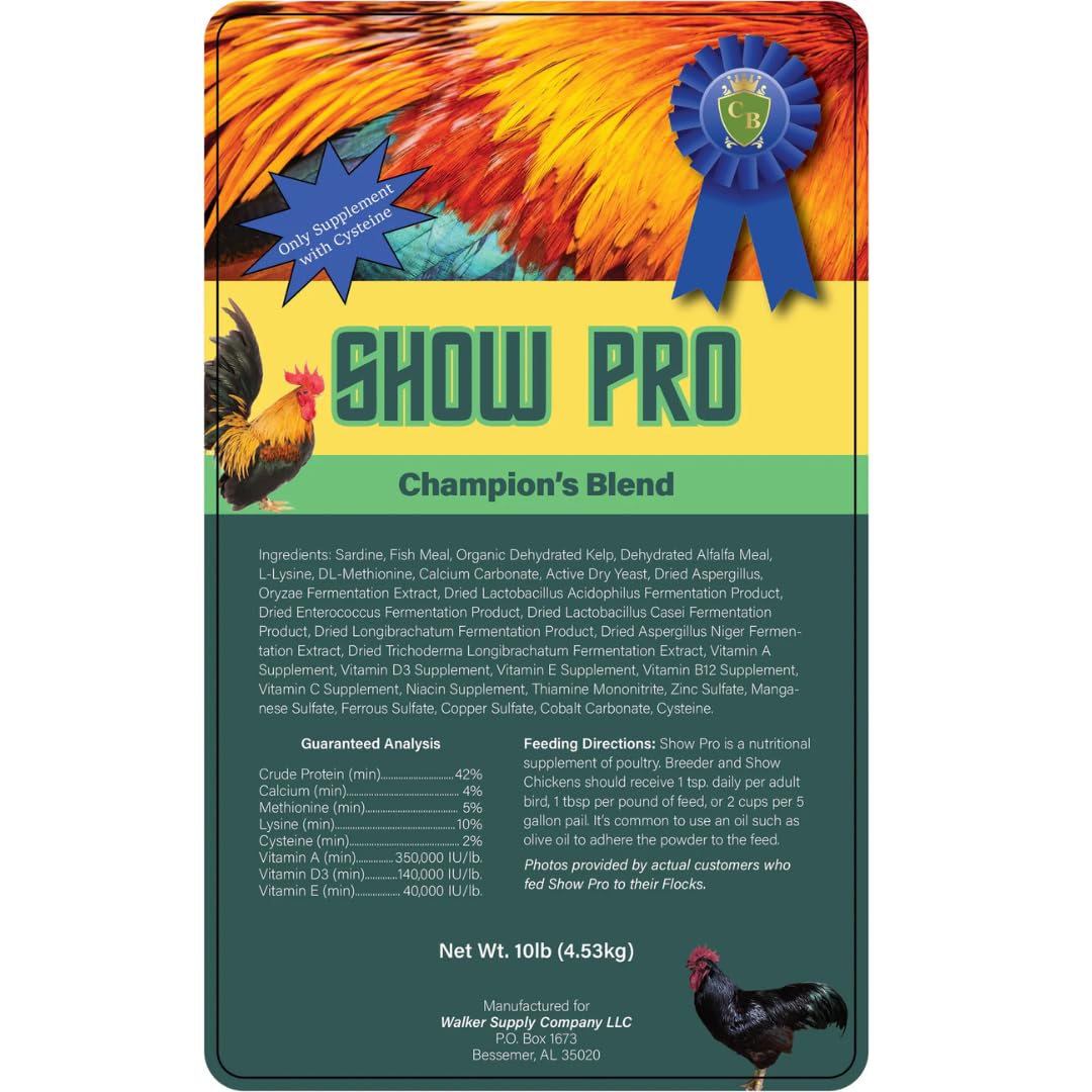 Show Pro Poultry Supplement, 10LB Bag - Boosts Health & Performance for Breeders, Exhibitors - Your Pet Connection