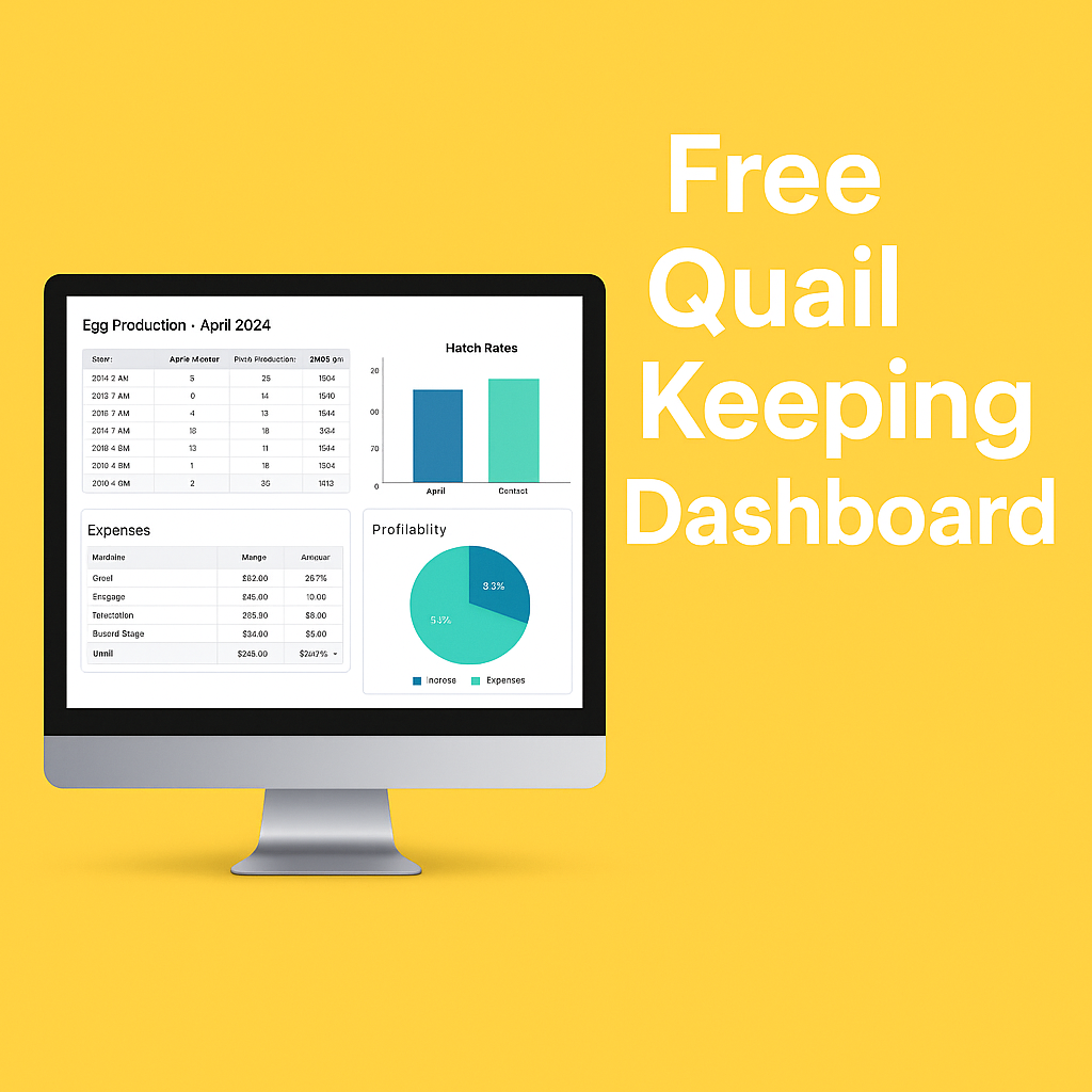Quail Keeping log and profit tracker - Your Pet Connection
