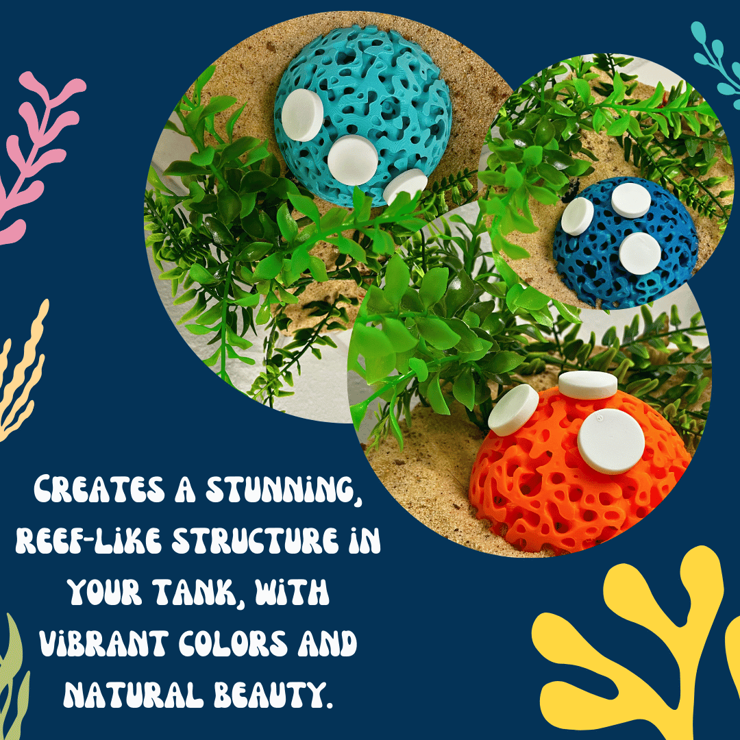 Aquarium Dome Coral Frag Stand | Coral Reef Replica Frag Stand Base for Growing Coral | Displays Multiple Frags - Your Pet Connection