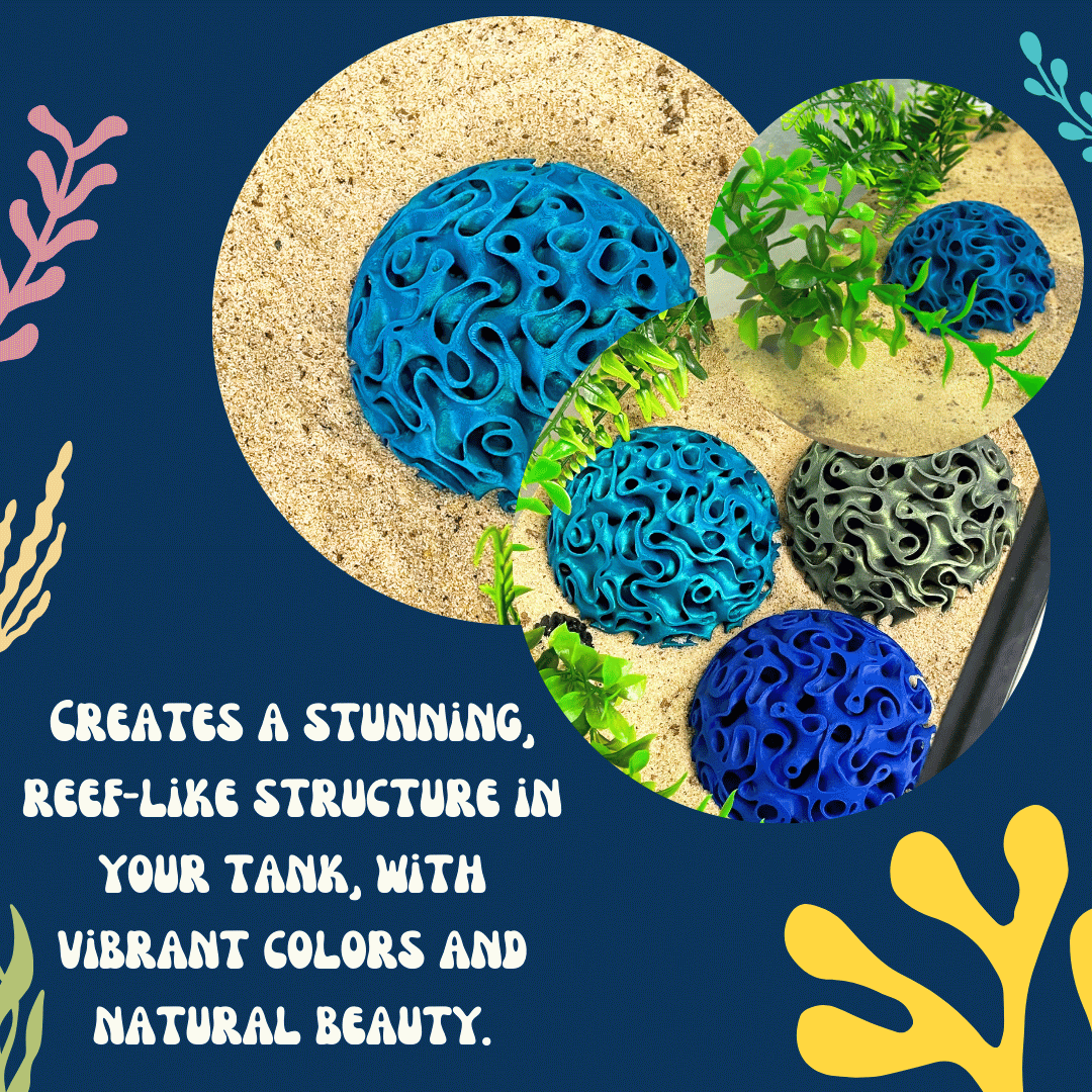 Aquarium Coral Reef Dome - Aquarium Reef Replica for Fish & Shrimp Shelter & Egg Laying - Your Pet Connection