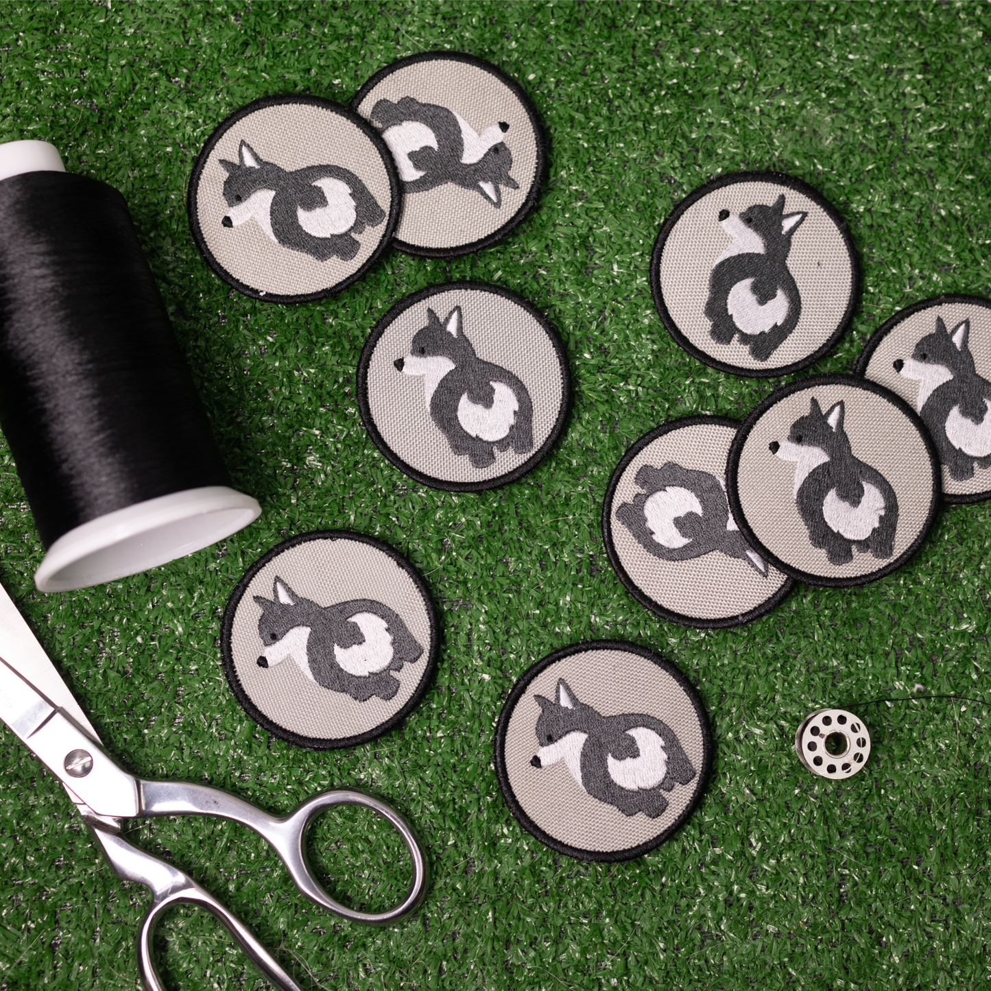 Gray Corgi Bum Patch - Your Pet Connection