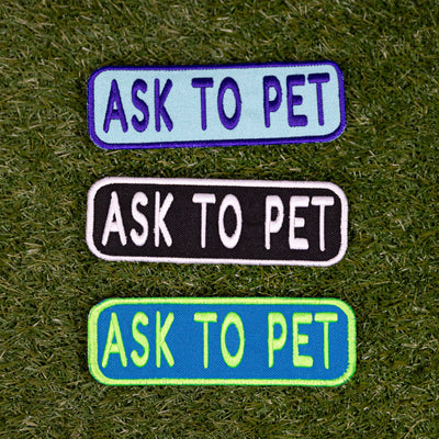Ask to Pet 2x6 Patch - Your Pet Connection