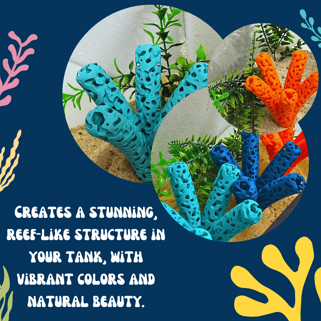 Aquarium Coral Frag Stand Branch | Lattice Coral Structure Branch Design with 5 Frag Mounts - Your Pet Connection