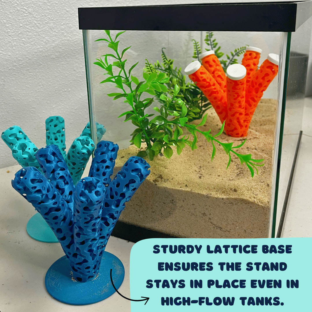 Aquarium Coral Frag Stand Branch | Lattice Coral Structure Branch Design with 5 Frag Mounts - Your Pet Connection