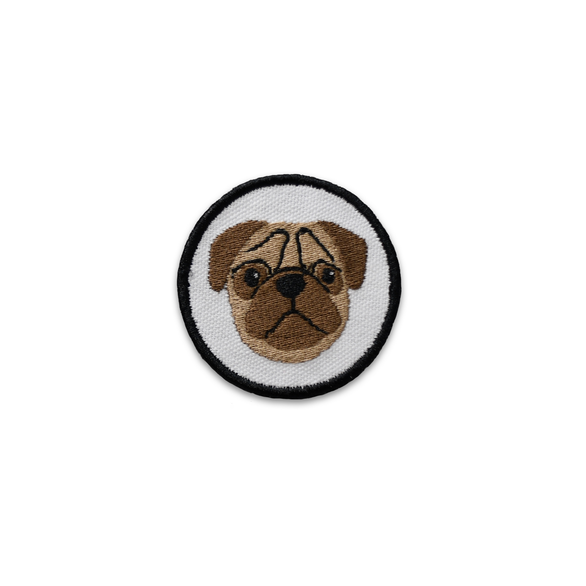 Pug Face Circle Patch - Your Pet Connection