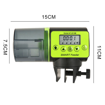 AquaBlue Fish Tank Intelligent Timing Automatic Feeder Aquarium Goldfish Feeder Large Capacity Fish Feeder,Model: AF-2019B English Version - Your Pet Connection