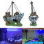 Pirate Ship Rotten Boat Small Net Boat Aquarium Landscaping Fish Tank Glass Cylinder Scene - Your Pet Connection