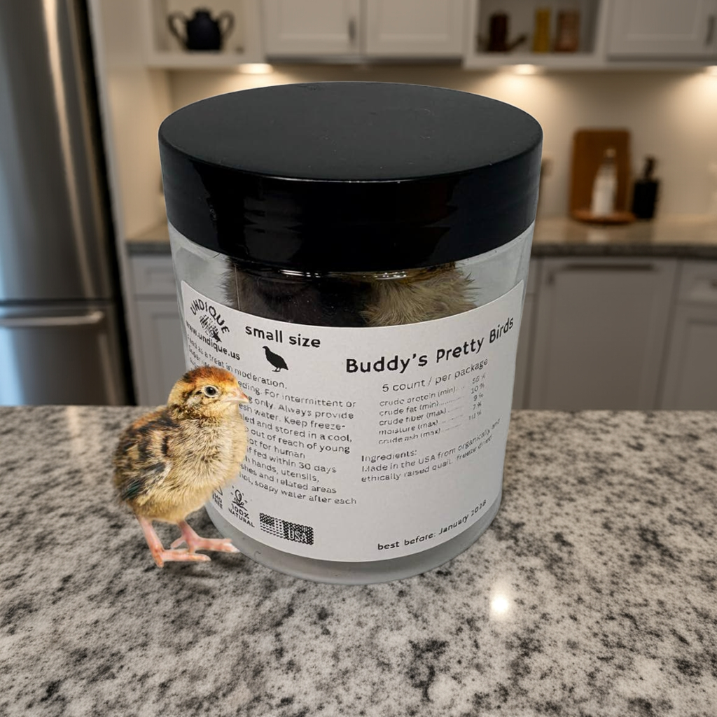 Whole Quail for Carnivore Pets - Premium Quality Natural Pet Treats Quail - Natural Prey Feeding Quail - Freeze-Dried for Essential Nutrients and Enzymes Small Size 5 Count - Your Pet Connection
