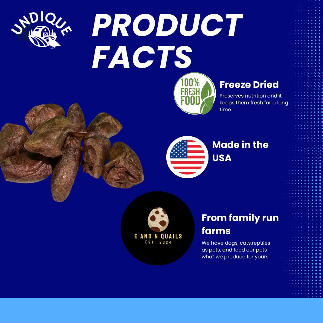 Freeze-Dried Duck Hearts, 3 oz, Single Ingredient Dog & Cat Treats, USA Made - Your Pet Connection