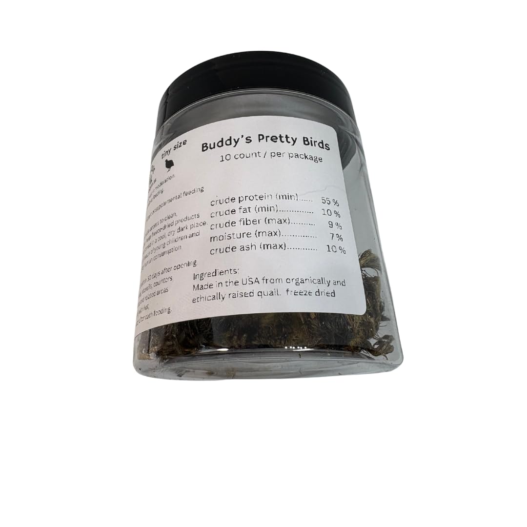 Quail Whole Chick Treats, 10 Count - Tiny, dehydrated Small Premium cat and Dog Treat - Your Pet Connection