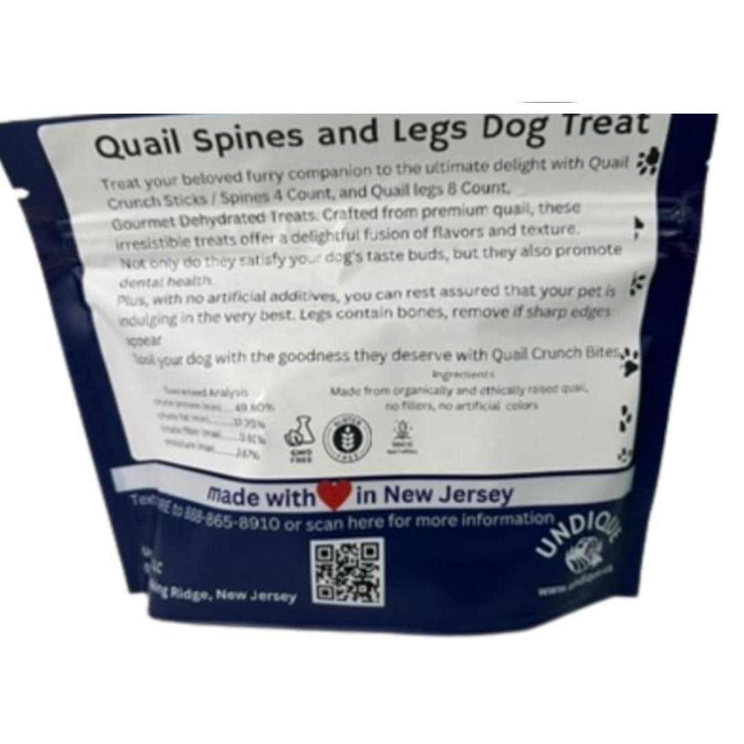 Organically Fed Quail Crunch Sticks and Legs - Healthy and Delicious Treat for Pets - Your Pet Connection