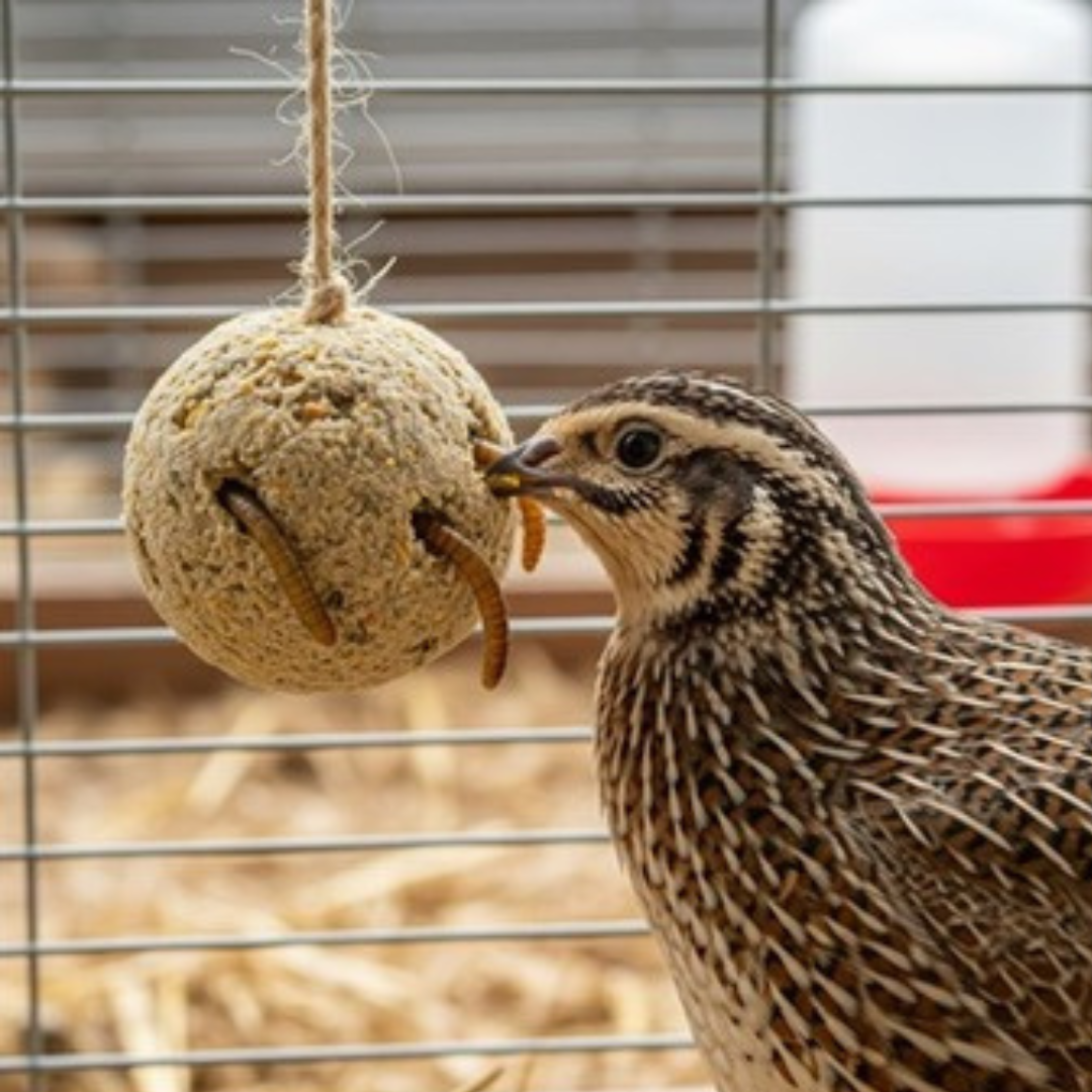 Quail & Gamebird Knödel — Enrichment Feed Ball with Mealworms 2 pack - Your Pet Connection