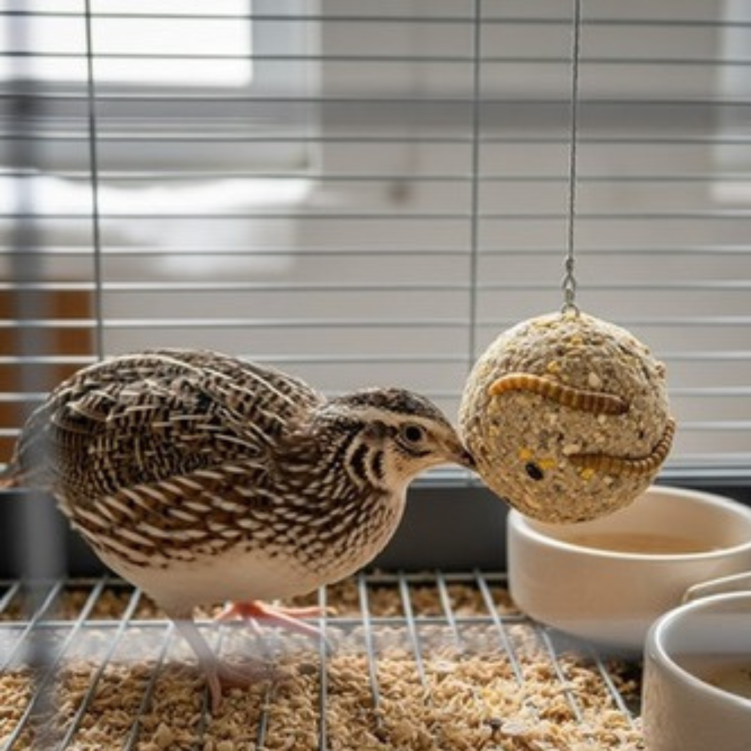 Quail & Gamebird Knödel — Enrichment Feed Ball with Mealworms 2 pack - Your Pet Connection
