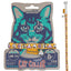 Touchcat Bell-Chime Designer Rubberized Cat Collar w/ Stainless Steel Hooks