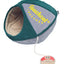 Touchcat ® 'Oval Saucer' Collapsible Walk-Through Kitty Pet Cat Bed House w/ Play Active Teaser Toy