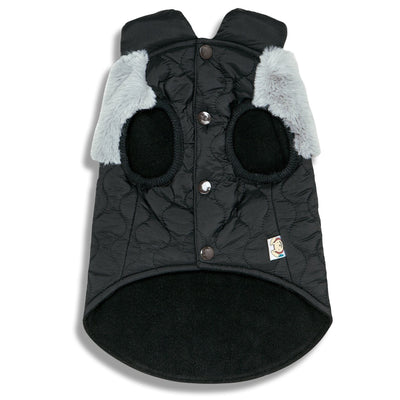 Touchdog 'Furrost-Bite' Fur and Fleece Designer Fashion Dog Jacket