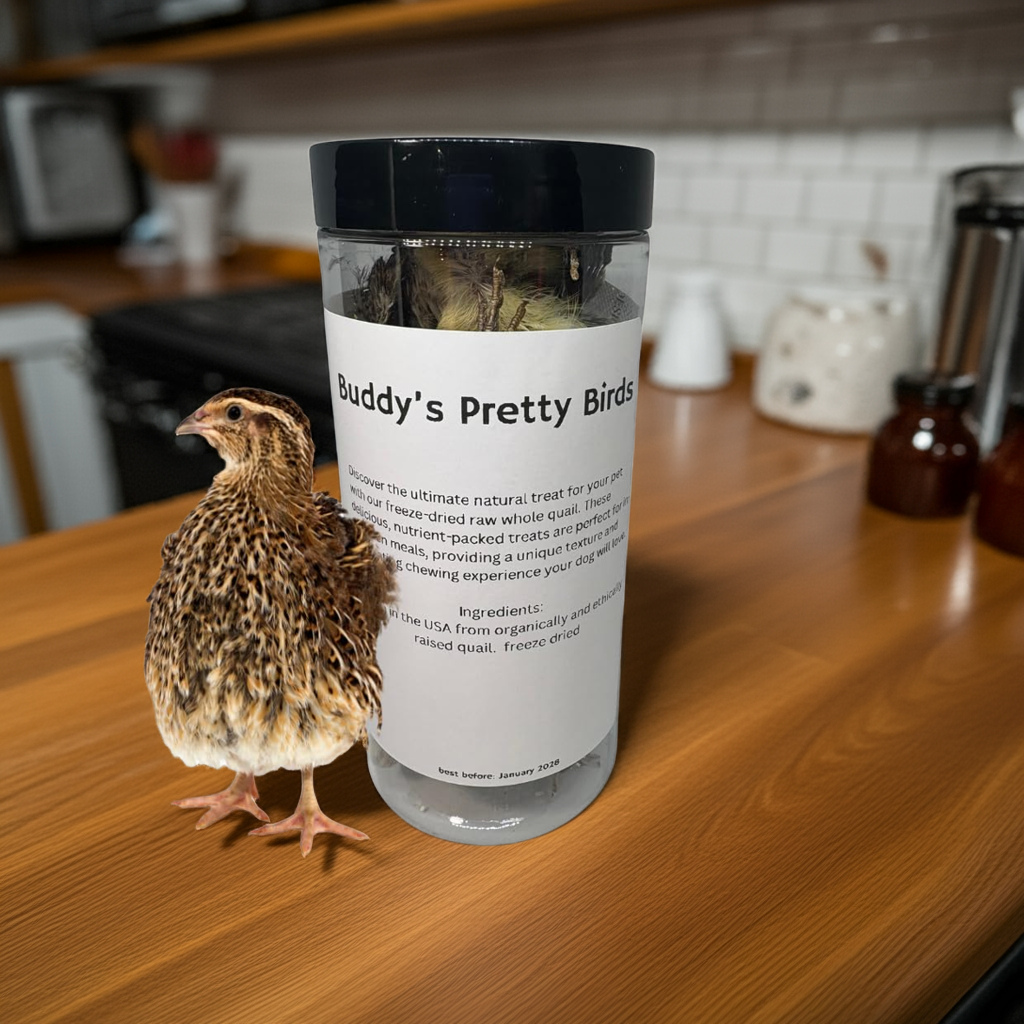 Bird Dog Training Quail - Premium Freeze-Dried Whole Quail for Dogs 5ct, Large (Chick) - Natural Prey Feeding Quality Protein Pet Treats - Your Pet Connection