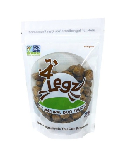 4Legz Organic Pumpkin Crunchy Dog Cookies - 7 oz