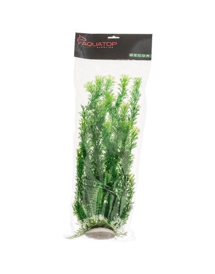 Aquatop Cabomba Aquarium Plant - Green - 16" High w/ Weighted Base