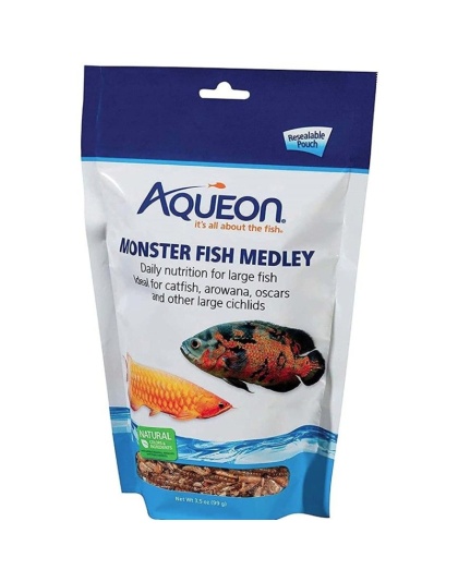 Aqueon Monster Fish Medley Food - 3.5 oz